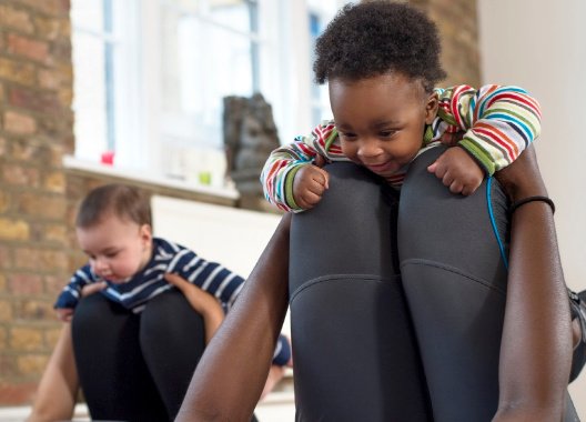 baby in baby yoga class