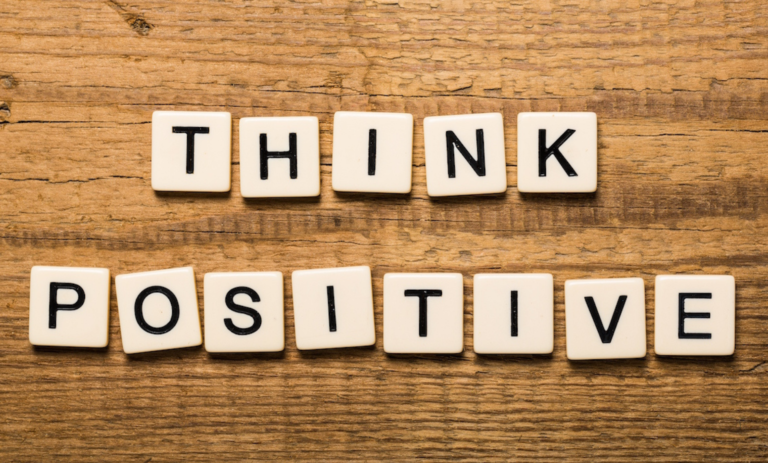 lessen anxiety blog - 'think positive' message - Becca Teers, triyoga therapist